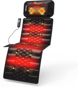 Massage Mat, Detachable Neck Massager, Full Body Vibration Heating